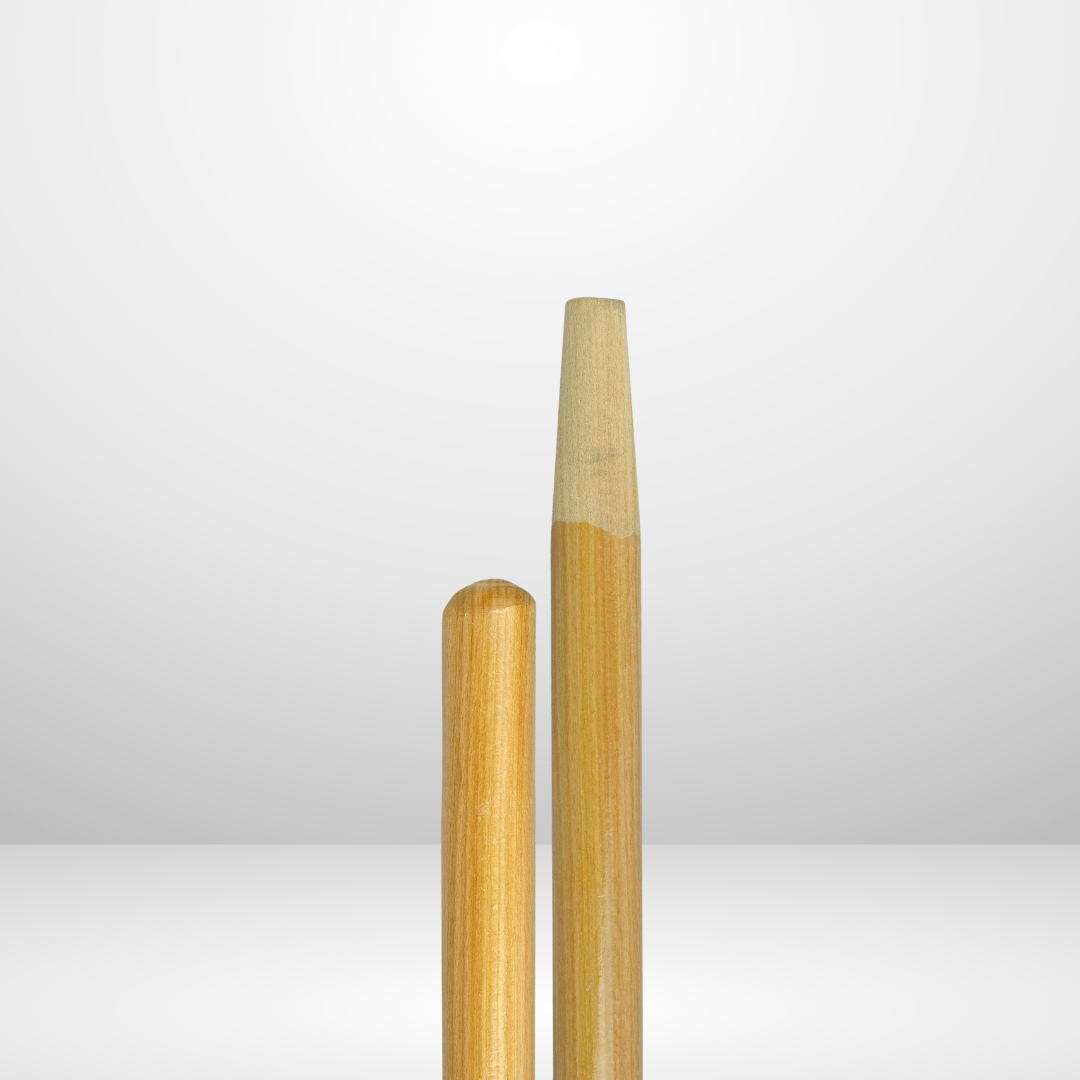 Wooden handle with tapered end