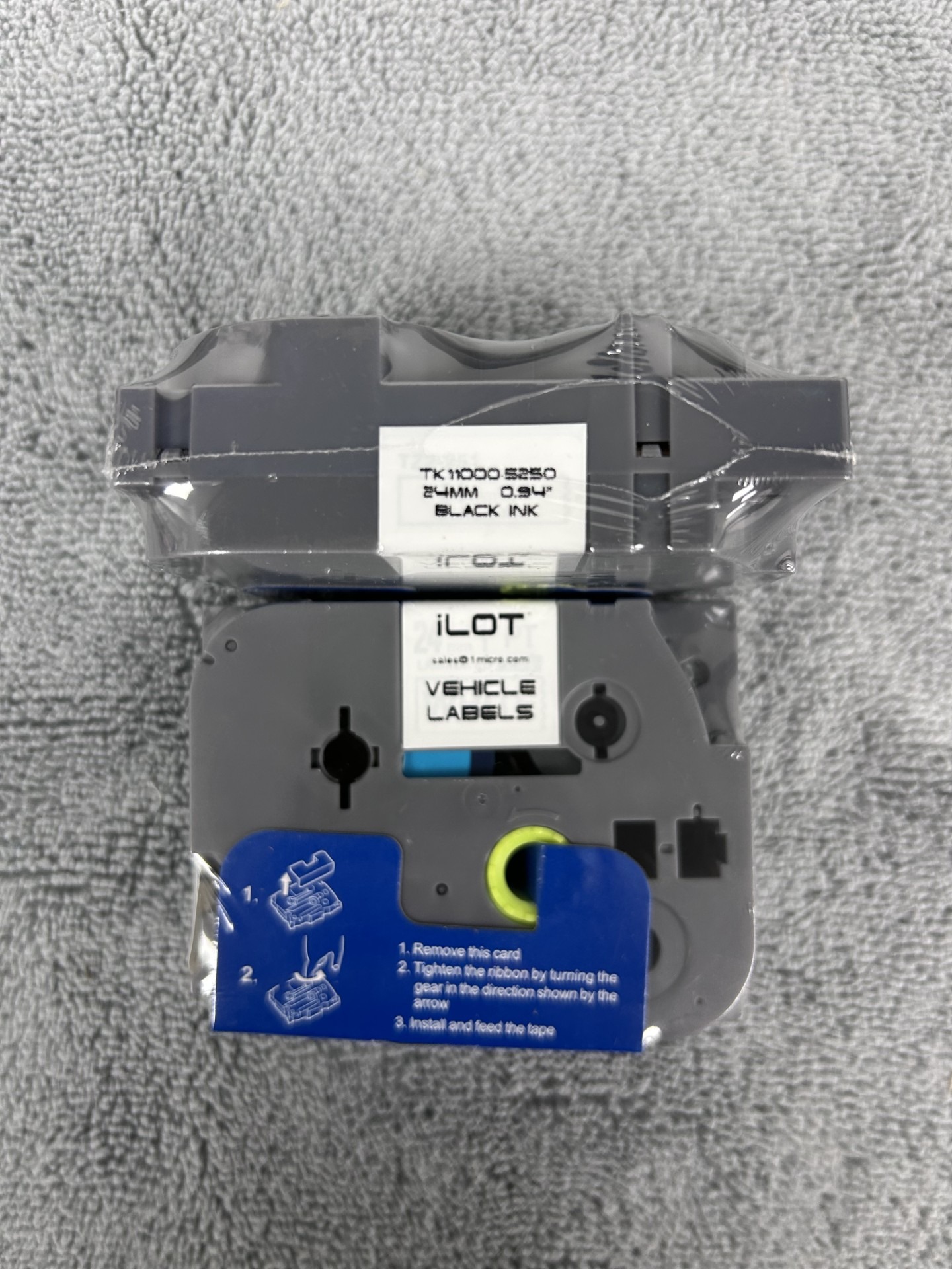 Large Key Tag Labels 24MM 0.94" Black Ink